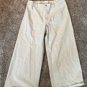 Universal Thread Cream Striped Jeans